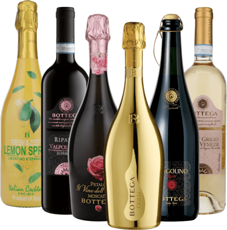 The full variety of Bottega – 6-pack tasting set