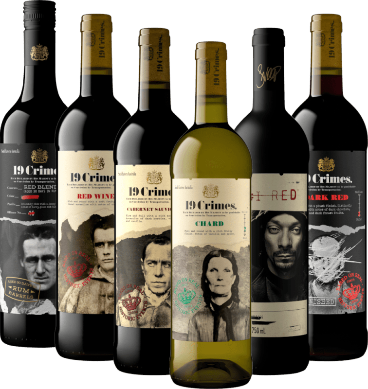 Criminally good wines with 19 Crimes - 6x tasting package