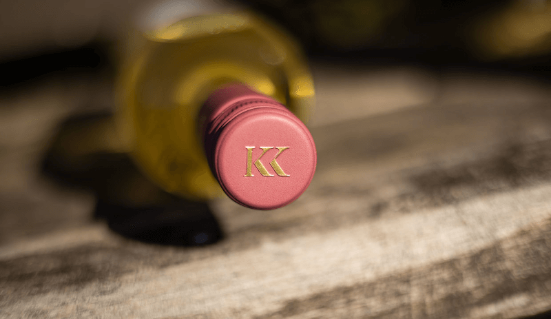 The double K adorns the wine closures The double K adorns the wine closures