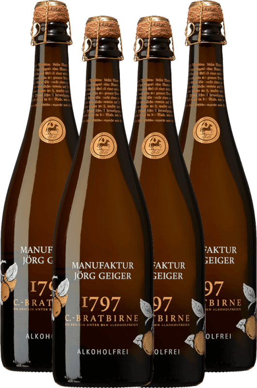 4x Vorteilspaket Champagner-Bratbirne Alkoholfrei - Manufaktur Jörg Geiger