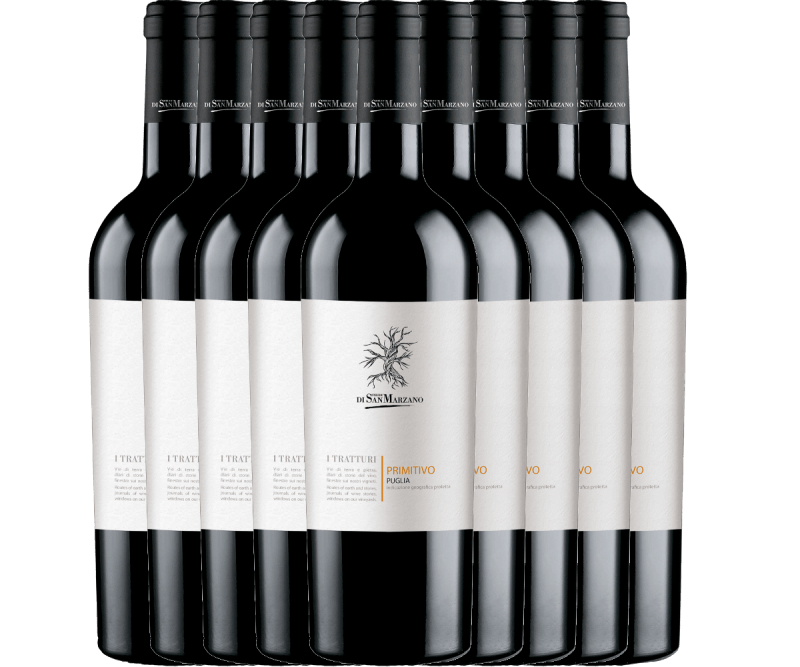 9er Vorteils-Weinpaket - I Tratturi Primitivo - Cantine San Marzano