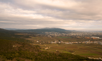 Panorama of the Bad Vöslau area Panorama of the Bad Vöslau area